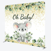 Lofaris Cute Boho Koala Baby Shower Square Tension Backdrop